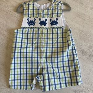 Smocked crab outfit 12 months